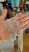 Premium Golden Zarkan Lace Yard 9 Meters