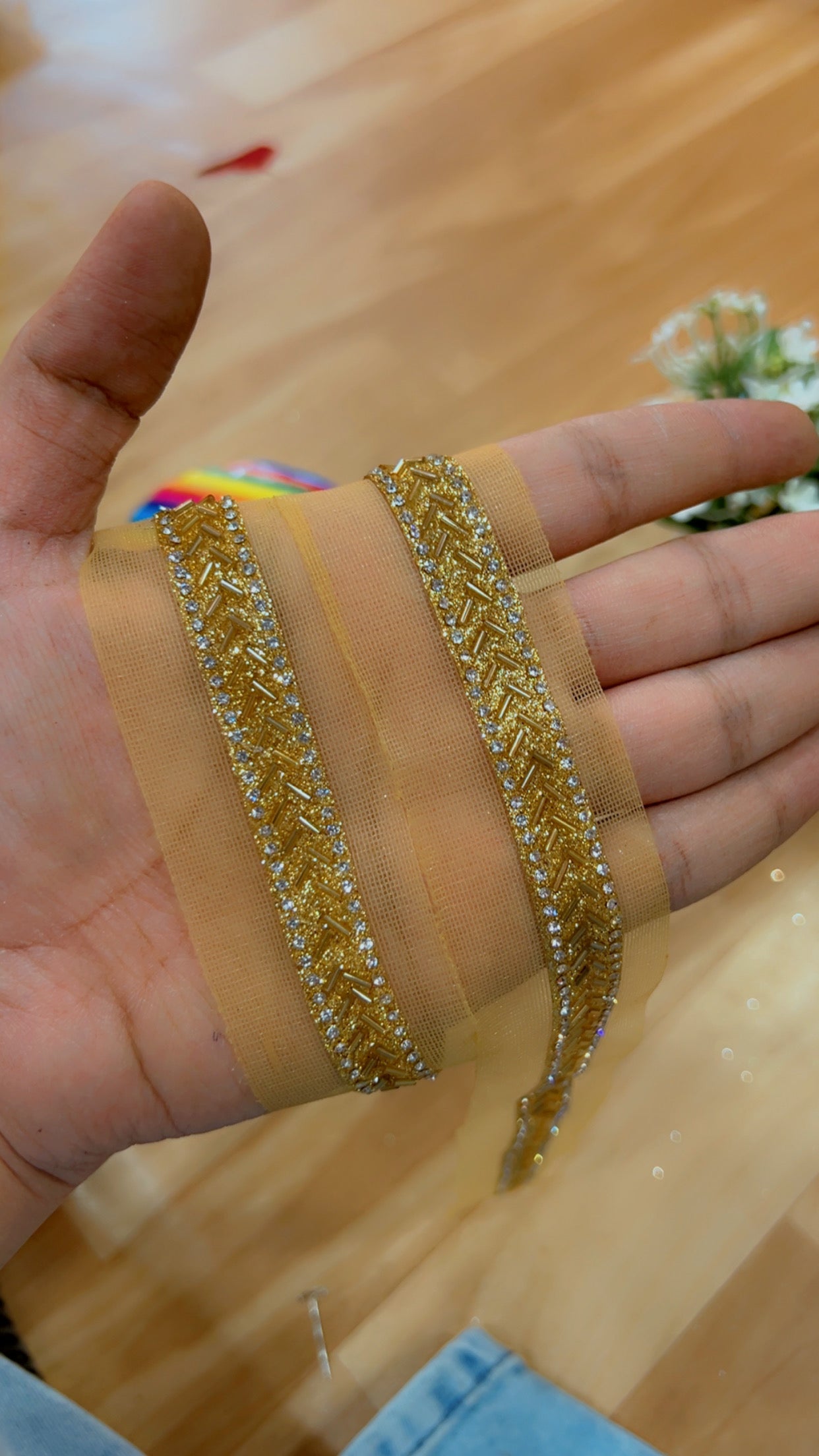 Premium Cutdana Lace Yard 9 Meters