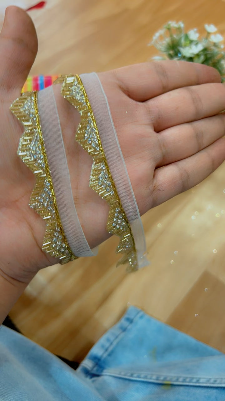 Premium Goldan Zarkan Lace Yard 9 Meters